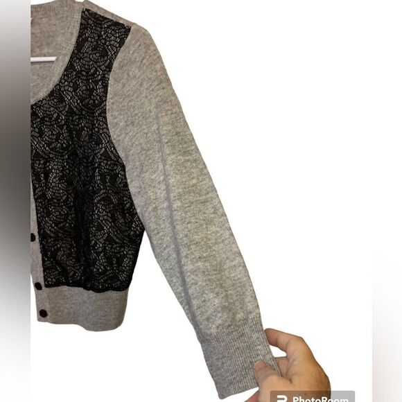 Bobbi & Nikki Lace Trim Wool/Cashmere Sweater - Picture 2 of 10